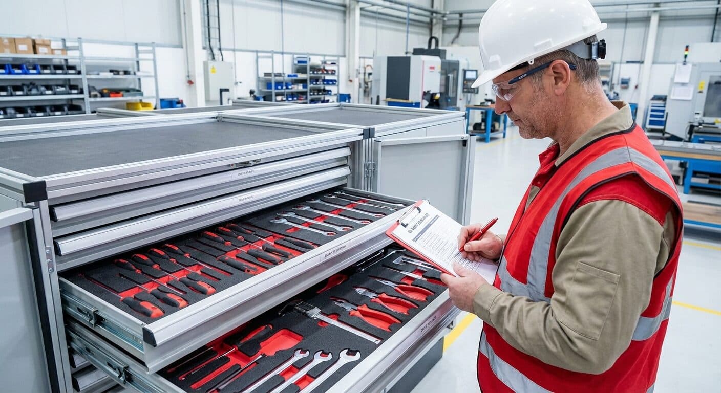 5S audit with organized tool storage